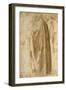 Three Standing Men in Wide Cloaks Turned to the Left (Recto)-Michelangelo Buonarroti-Framed Giclee Print