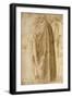 Three Standing Men in Wide Cloaks Turned to the Left (Recto)-Michelangelo Buonarroti-Framed Giclee Print