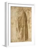 Three Standing Men in Wide Cloaks Turned to the Left (Recto)-Michelangelo Buonarroti-Framed Giclee Print