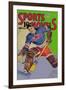 Three Star Goalie Lunges for Puck-null-Framed Art Print