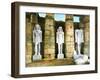 Three Statues of Rameses II, Luxor, Egypt, 20th Century-null-Framed Giclee Print