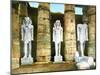 Three Statues of Rameses II, Luxor, Egypt, 20th Century-null-Mounted Giclee Print