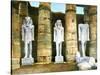 Three Statues of Rameses II, Luxor, Egypt, 20th Century-null-Stretched Canvas