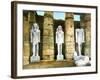 Three Statues of Rameses II, Luxor, Egypt, 20th Century-null-Framed Giclee Print