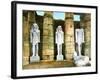 Three Statues of Rameses II, Luxor, Egypt, 20th Century-null-Framed Giclee Print