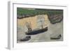 Three Steamers (Oil & Pencil on Board)-Alfred Wallis-Framed Giclee Print