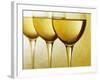 Three Stemmed Gasses of White Wine-Steve Lupton-Framed Photographic Print