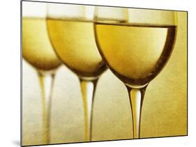 Three Stemmed Gasses of White Wine-Steve Lupton-Mounted Photographic Print
