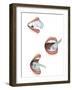 Three Steps of Proper Tooth Brushing-null-Framed Art Print