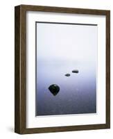 Three Stones on the Edge of Grasmere, Lake District National Park, Cumbria, England, United Kingdom-Lee Frost-Framed Photographic Print