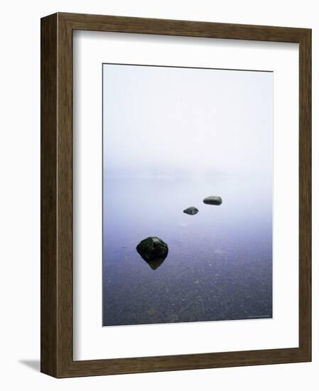 Three Stones on the Edge of Grasmere, Lake District National Park, Cumbria, England, United Kingdom-Lee Frost-Framed Photographic Print