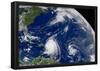 Three Storms From Space Hurrican Irene Photo Print Poster-null-Framed Poster