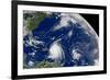 Three Storms From Space Hurrican Irene-null-Framed Photo