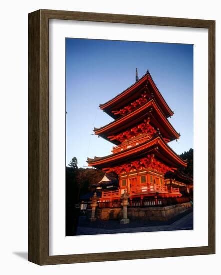 Three-Story Pagoda of Kiyomizu Temple (Kiyomizudera), Kyoto, Japan,-null-Framed Photographic Print