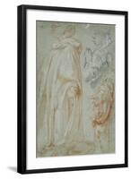 Three Studies for the Resurrected Christ Adored by a Female Saint and San Silvestro Gozzalini, 1607-Francesco Vanni-Framed Giclee Print