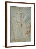 Three Studies for the Resurrected Christ Adored by a Female Saint and San Silvestro Gozzalini, 1607-Francesco Vanni-Framed Giclee Print