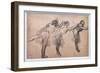 Three studies of a dancer. 1895-1900. Charcoal, chalk traces on cardboard paper-Edgar Degas-Framed Giclee Print