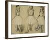 Three Studies of a Dancer in Fourth Position, 1879-80-Edgar Degas-Framed Giclee Print