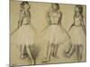 Three Studies of a Dancer in Fourth Position, 1879-80-Edgar Degas-Mounted Giclee Print