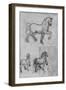 'Three Studies of Horses', c1480 (1945)-Leonardo Da Vinci-Framed Giclee Print