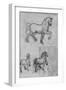 'Three Studies of Horses', c1480 (1945)-Leonardo Da Vinci-Framed Giclee Print