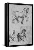 'Three Studies of Horses', c1480 (1945)-Leonardo Da Vinci-Framed Stretched Canvas