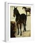 Three Studies of Horses-Eugene Delacroix-Framed Giclee Print