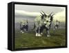 Three Styracosaurus Dinosaurs-null-Framed Stretched Canvas