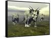 Three Styracosaurus Dinosaurs-null-Framed Stretched Canvas