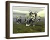 Three Styracosaurus Dinosaurs-null-Framed Art Print