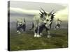 Three Styracosaurus Dinosaurs-null-Stretched Canvas