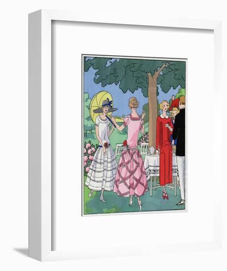 Three Summer Outfits by Jean Patou and Doucet-null-Framed Art Print