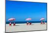Three Sun Umbrellas at Santa Monica Beach-BlueOrange Studio-Mounted Photographic Print