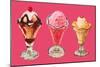 Three Sundaes-null-Mounted Art Print