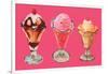 Three Sundaes-null-Framed Art Print