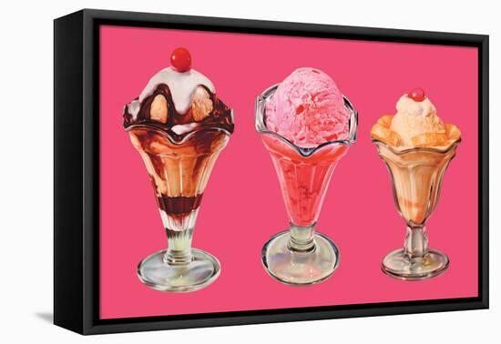 Three Sundaes-null-Framed Stretched Canvas