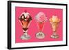 Three Sundaes-null-Framed Art Print