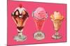 Three Sundaes-null-Mounted Art Print