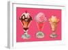 Three Sundaes-null-Framed Art Print