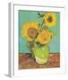 Three Sunflowers in a Vase, 1888-Vincent Van Gogh-Framed Art Print