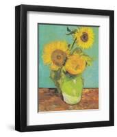 Three Sunflowers in a Vase, 1888-Vincent Van Gogh-Framed Art Print