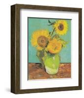 Three Sunflowers in a Vase, 1888-Vincent Van Gogh-Framed Art Print