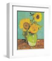 Three Sunflowers in a Vase, 1888-Vincent Van Gogh-Framed Art Print