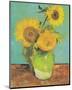 Three Sunflowers in a Vase, 1888-Vincent Van Gogh-Mounted Art Print