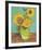 Three Sunflowers in a Vase, 1888-Vincent Van Gogh-Framed Art Print