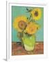 Three Sunflowers in a Vase, 1888-Vincent van Gogh-Framed Art Print