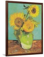 Three Sunflowers in a Vase, 1888-Vincent van Gogh-Framed Art Print