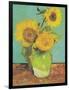 Three Sunflowers in a Vase, 1888-Vincent van Gogh-Framed Art Print