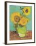 Three Sunflowers in a Vase, 1888-Vincent van Gogh-Framed Art Print