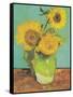 Three Sunflowers in a Vase, 1888-Vincent van Gogh-Framed Stretched Canvas